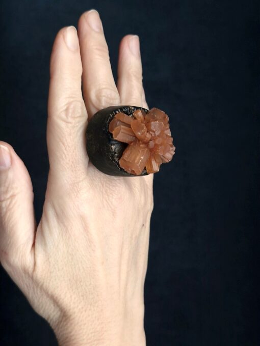 Aragonite Stone Ring Size 7 - Image 3