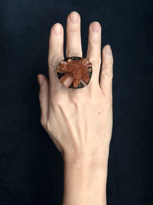 Aragonite Stone Ring Size 7 - Image 4