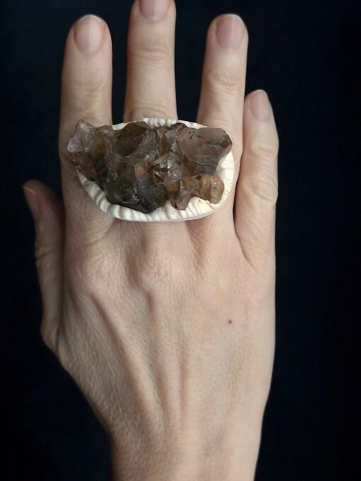 Orange River Crystal Ring Size 9 - Image 2
