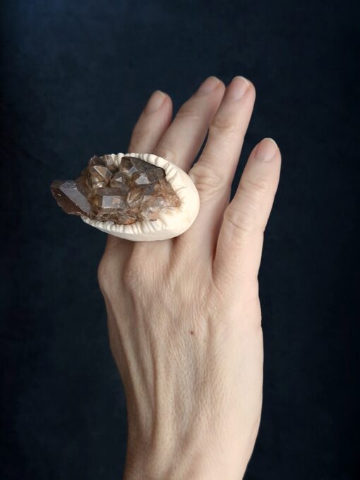 Orange River Crystal Ring Size 9 - Image 3