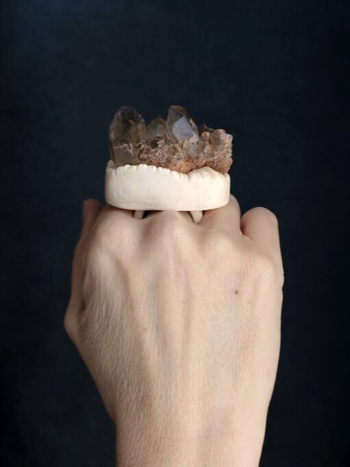 Orange River Crystal Ring Size 9 - Image 4