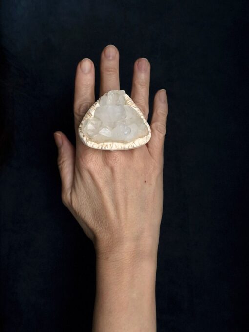 Apophylite Cluster Ring Size 11 - Image 2