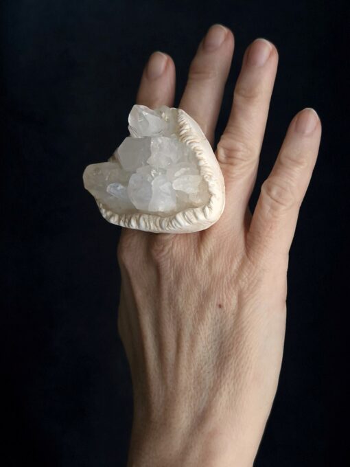 Apophylite Cluster Ring Size 11