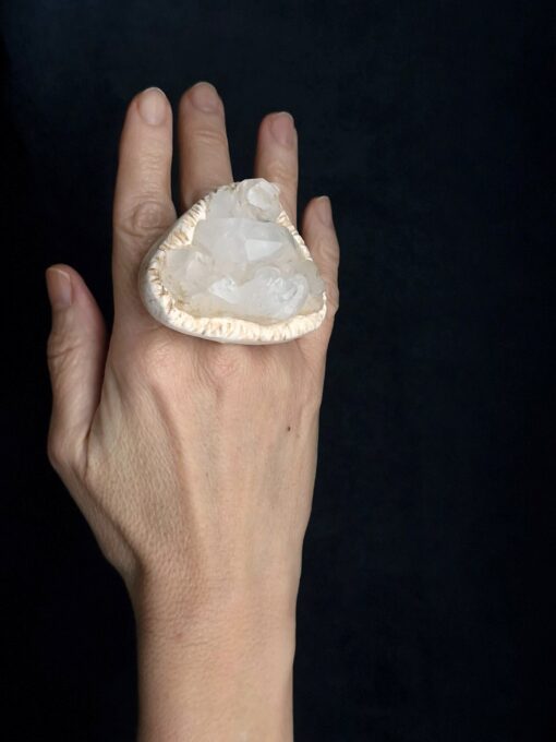 Apophylite Cluster Ring Size 11 - Image 4