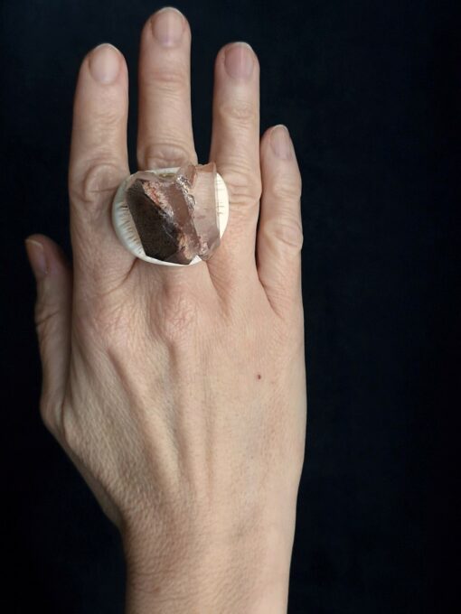 Orange River Crystal Ring Size 7 - Image 2