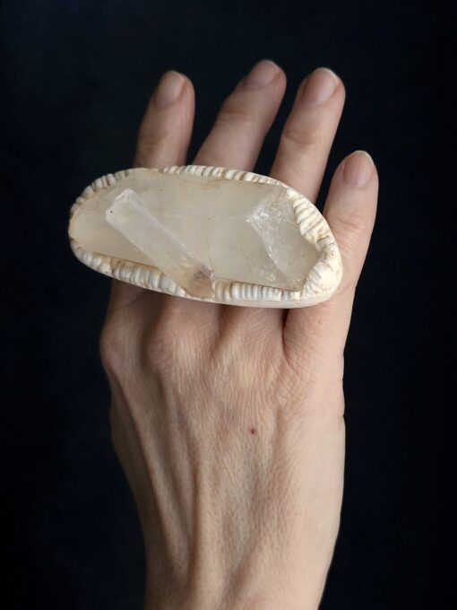 Rock Crystal Pointer Ring Size 7