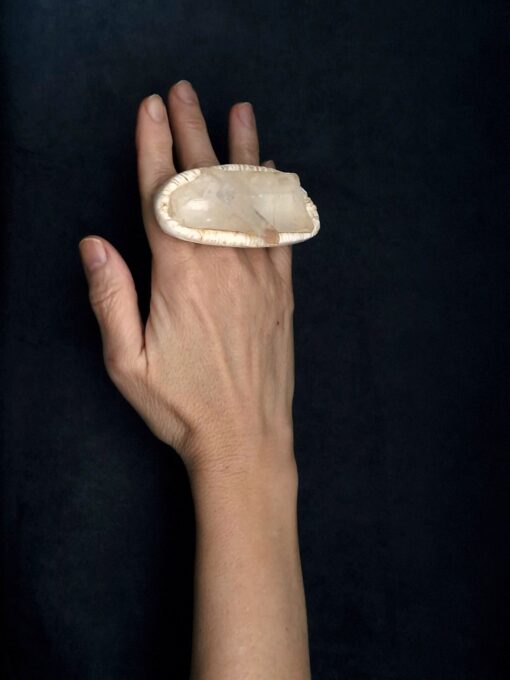 Rock Crystal Pointer Ring Size 7 - Image 3