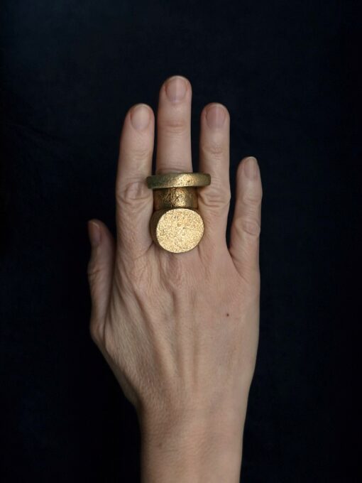 Nickel-Free Gold Plated Alloy Rings (Set of 3) Size 7 - Image 2