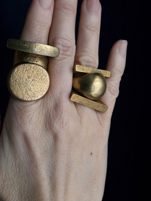 Nickel-Free Gold Plated Alloy Rings (Set of 3) Size 7 - Image 5