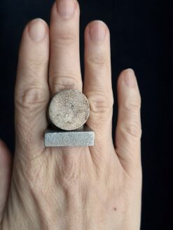 White Bronze Plated Alloy Rings (Set of 2) Size 7