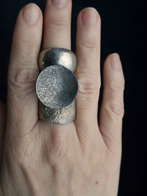 White Bronze Plated Alloy Rings (Set of 3) Size 7.5