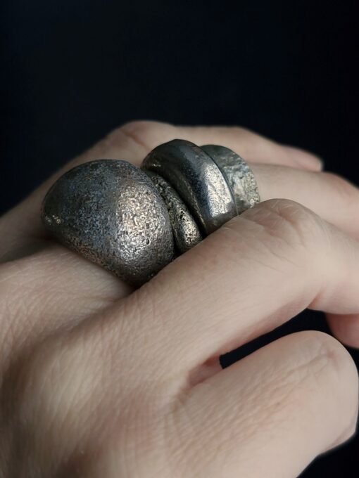 White Bronze Plated Alloy Rings (Set of 4) Size 6.5 - Image 2
