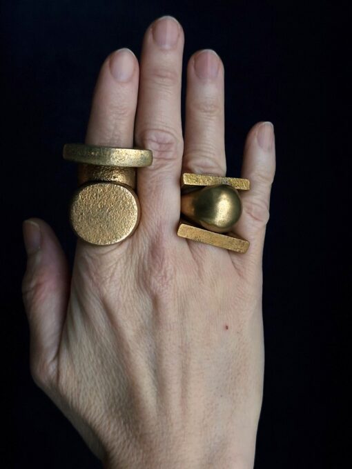 Nickel-Free Gold Plated Alloy Rings (Set of 3) Size 6 - Image 3