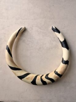 Black & Vegan Ivory Choker Necklace Size Medium
