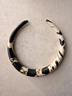 Black & Vegan Ivory Choker Necklace Size M - L