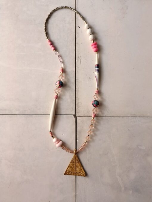 Pink & White Necklace - Image 3