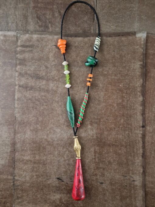 Green, Red & Orange Necklace - Image 2