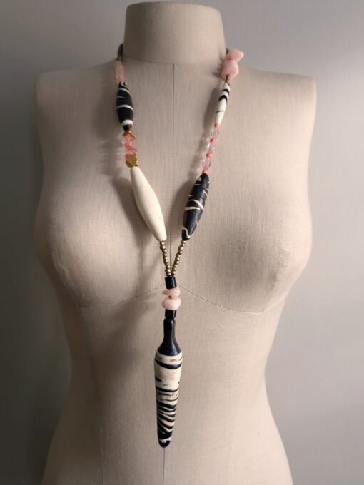 Pink, White & Black Necklace - Image 4