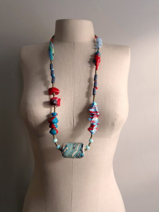 Blue & Red Necklace - Image 4