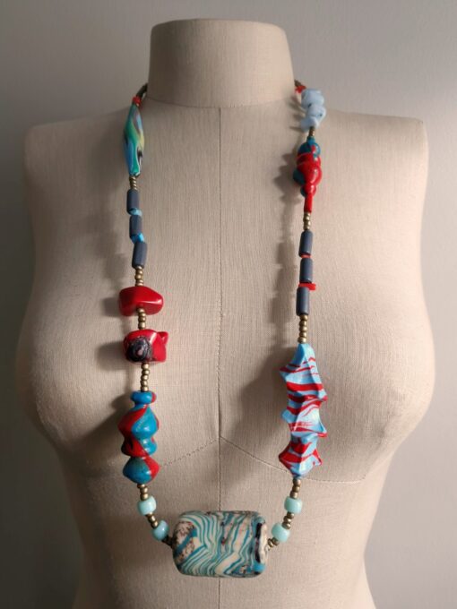 Blue & Red Necklace - Image 2