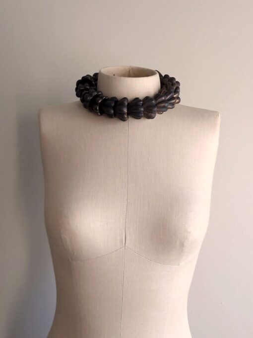 Adjustable Black with Gold Sheen Necklace - Image 4
