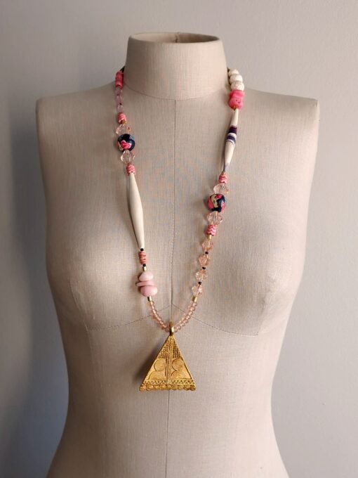 Pink & White Necklace - Image 4