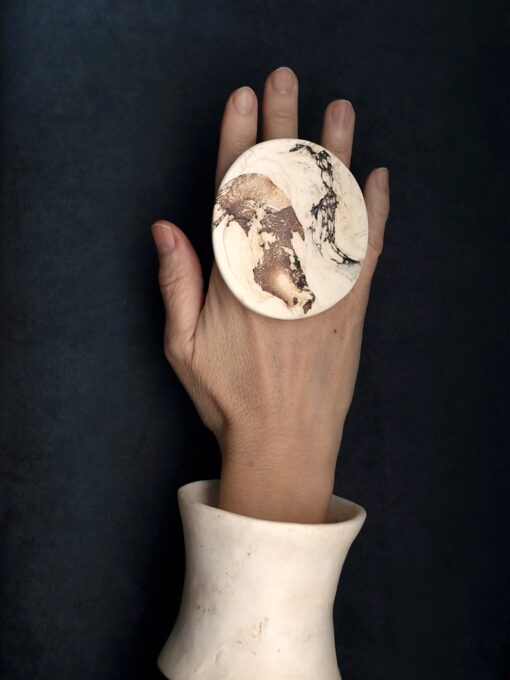 Vegan Ivory Ring Size 9.5 - Image 6