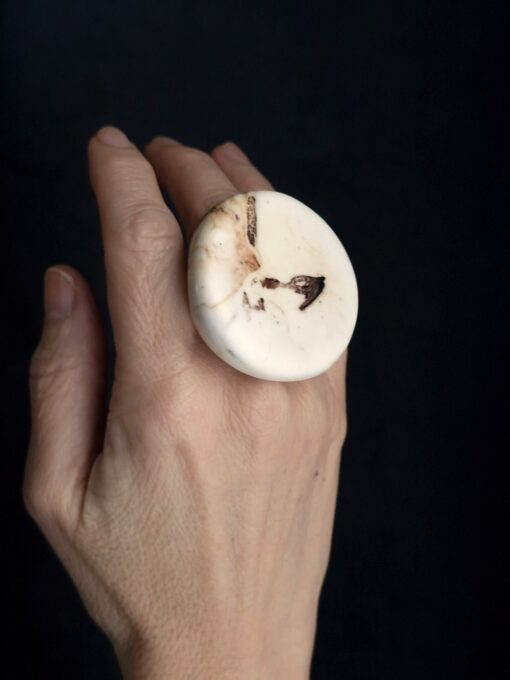 Vegan Ivory Ring Size 7.5