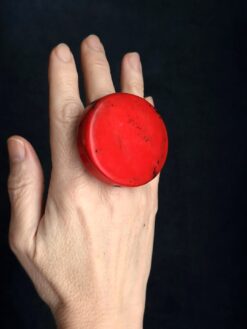 Red Statement Ring Size 8