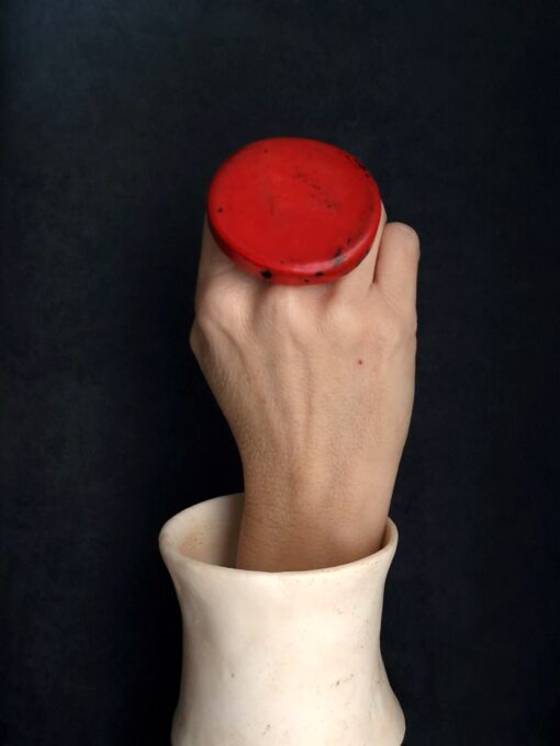 Red Statement Ring Size 8 - Image 5