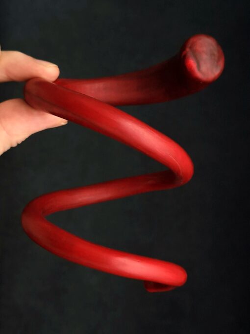 Red Double Wrap Snake Cuff Size M - L - Image 2