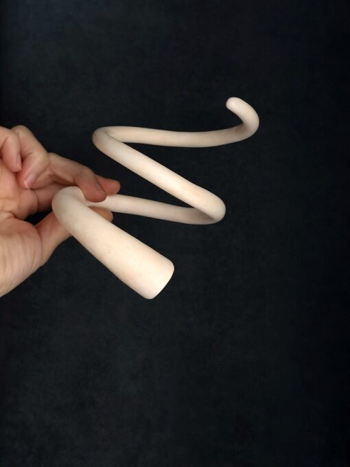 Vegan Ivory Snake Cuff Size XL - Image 2