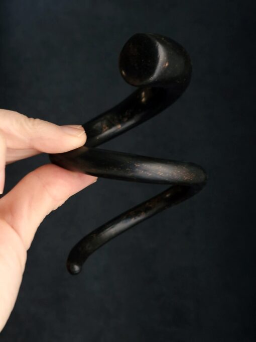 Black with Gold Sheen Snake Cuff Size S - Image 3