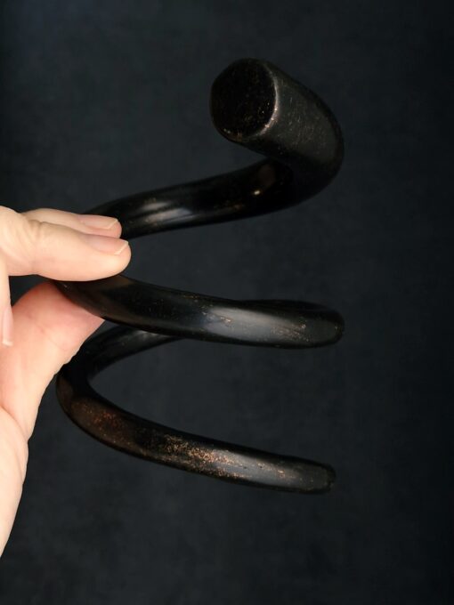 Black Double Wrap Snake Cuff Size M - Image 3