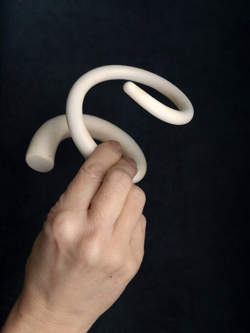 Vegan Ivory Snake Cuff Size M - Image 2