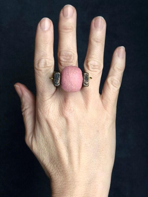 Pink & Black Spin Ring - Size 9.5 - Image 2