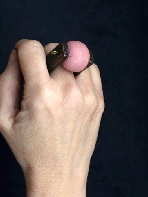 Pink & Black Spin Ring - Size 9.5 - Image 3