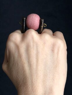 Pink & Black Spin Ring - Size 9.5