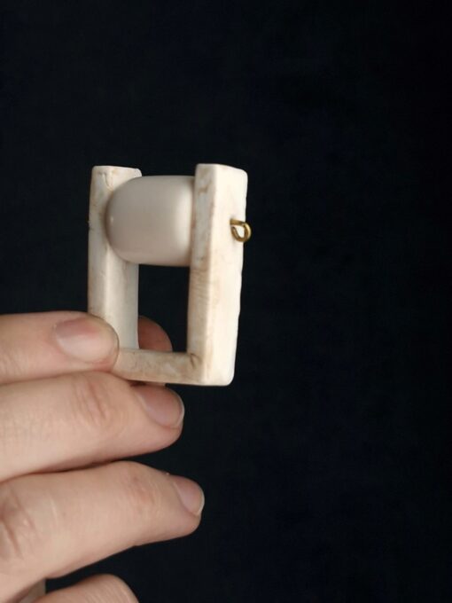 White & Vegan Ivory Spin Ring - Size 8 - Image 7
