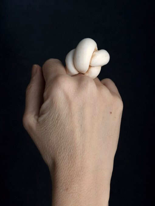 Vegan Ivory Sculptured Ring Size 8