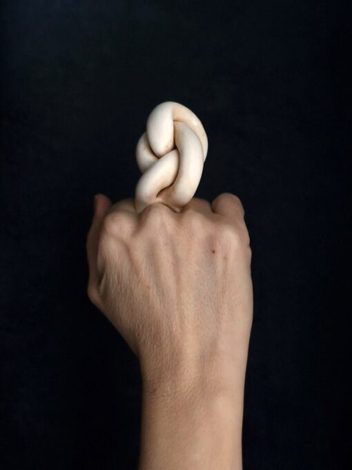 Vegan Ivory Sculptured Ring Size 7 - Image 3