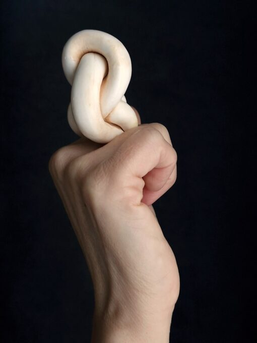 Vegan Ivory Sculptured Ring Size 7 - Image 4