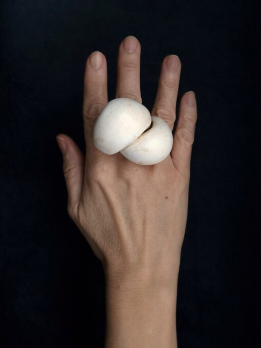 Vegan Ivory Sculptured Ring Size 8.5 - Image 2