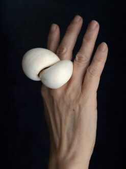 Vegan Ivory Sculptured Ring Size 8.5