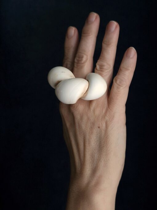Vegan Ivory Sculptured Ring Size 7