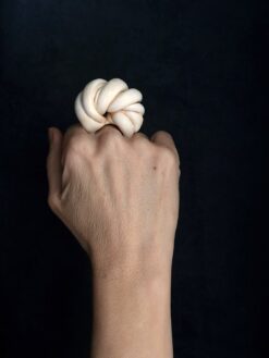 Vegan Ivory Sculptured Ring Size 8.5