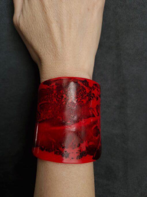 Red & Black Flat Cuff - Size S for Sumitra