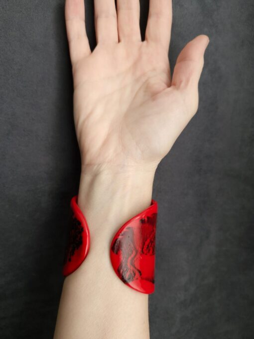 Red & Black Flat Cuff - Size S for Sumitra - Image 2
