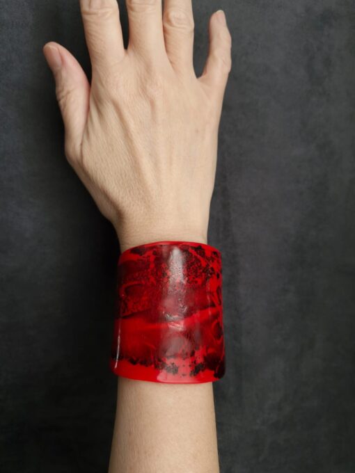 Red & Black Flat Cuff - Size S for Sumitra - Image 3