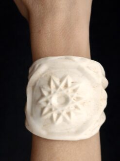 Vegan Ivory Baroque Cuff - Size M